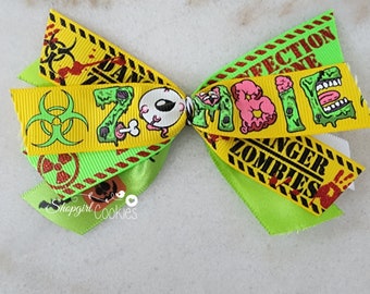 Halloween Bows,Zombie, Zombies, Halloween, Craft, Ribbon, Bows, Cookies, Cookie Maker, Cookie Packaging, gift packaging