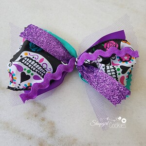 Dia De Los Muertos,  Halloween Bows, Bows,   Halloween, Craft, Ribbon, Bows, Cookies, Cookie Maker, Cookie Packaging, gift packaging
