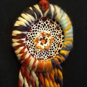 Rainbow Chunky Twisted Wall Hanging_ Dreamcatcher_