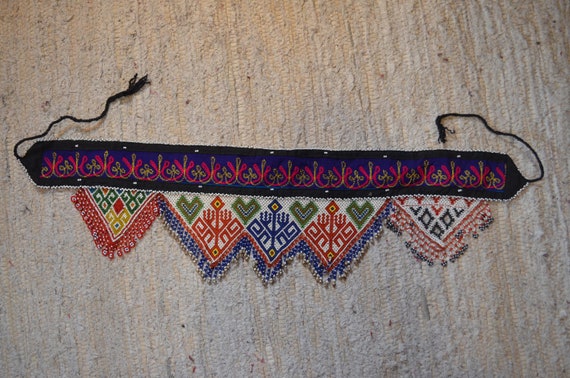 Vintage Hand Beaded Afghan Unique Belt!!