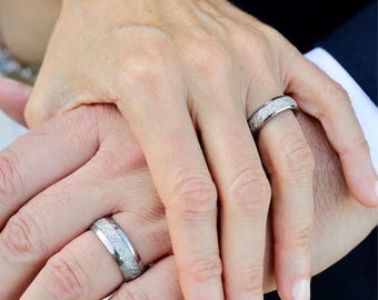 mens and womens matching wedding rings tone matching wedding bands meteorite inlay rings men and women promise tungsten anniversary rings 68mm wedding bands etsy mens and womens matching wedding rings tone matching wedding bands meteorite inlay rings men and women promise tungsten anniversary rings 68mm wedding bands etsy