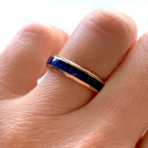 Alianzas de boda para hombres, anillos para hombres, anillos para mujeres, conjuntos a juego, anillo de compromiso para él y para ella, anillo de promesa, anillo azul, anillo de bodas de oro rosa