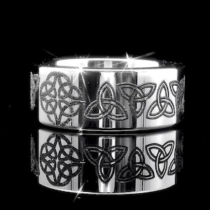 Silver Celtic Knot Ring | Celtic Engagement Ring| Celtic Wedding Band| Scottish Ring| Men&#39;s Celtic Knot Ring | Women&#39;s Celtic Knot Ring