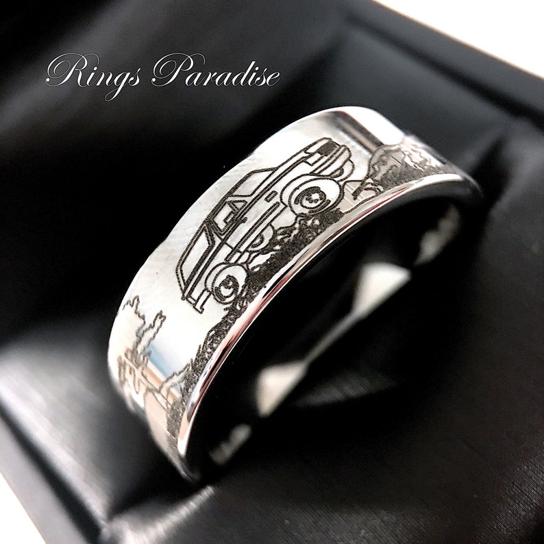 Mens Wedding Bands Custom Made Wedding Band Tungsten Wedding Etsy