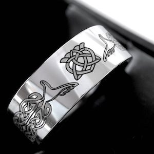 Celtic Tungsten Wedding Band | Men’s & Women’s Celtic Knot Ring | His and Her Promise Ring | Claddagh Design | Celtic Couples Jewelry  8mm