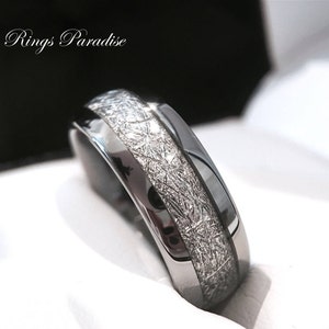 Meteorite Ring Meteorite Wedding Band Meteorite Engagement Ring Meteorite Jewelry Mens Meteorite Ring Mens Wedding Band Women Meteorite Ring
