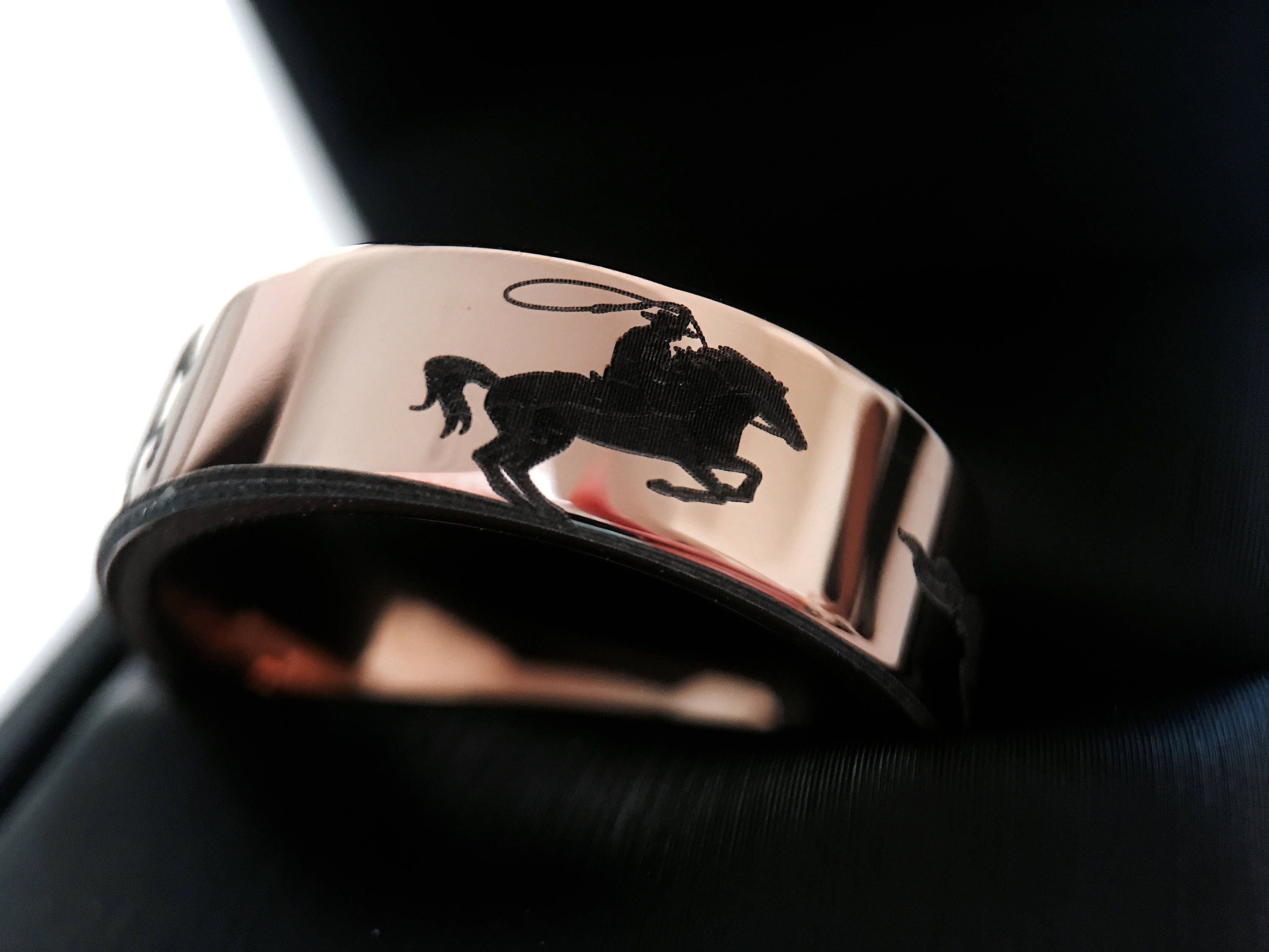 Wedding Bands Horses Jewelry Horses Rings Mens Wedding Etsy