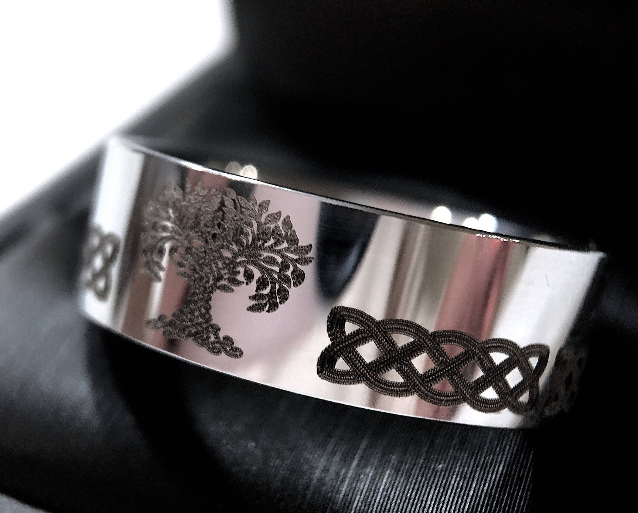 Tree of Life Ring Celtic Wedding Band Love Knot Ring Mens | Etsy