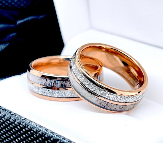 Mens and womens matching wedding bands best sale