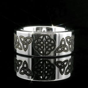 Celtic Knot Tungsten Carbide Men&#39;s Wedding Band, Comfort Fit - 8mm, 10mm, 12mm
