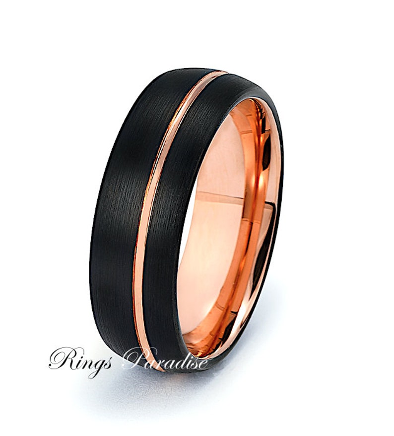 Matching Wedding Bands Couples Wedding Rings Rings Tungsten Etsy