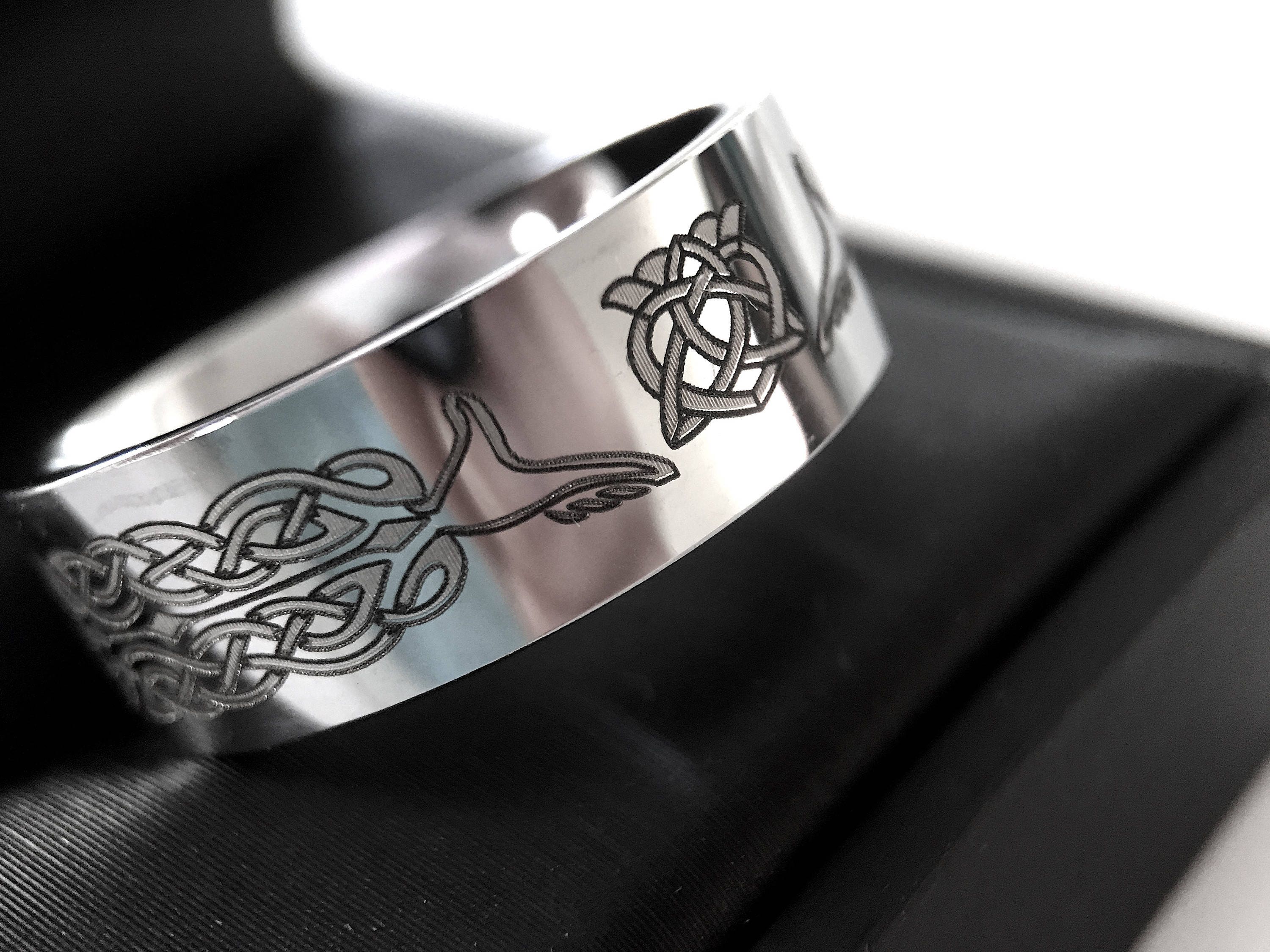 Claddagh Ring Celtic Wedding Band Love Knot Ring Mens Women | Etsy