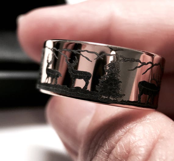 Bow hunting wedding rings shop