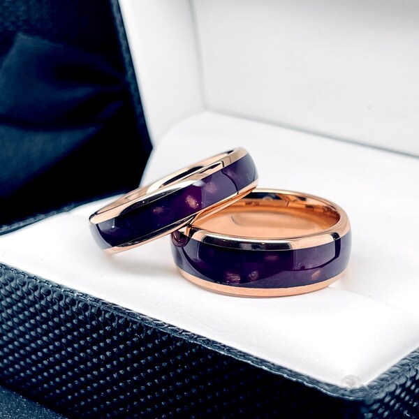 Purple Wedding Ring - Etsy