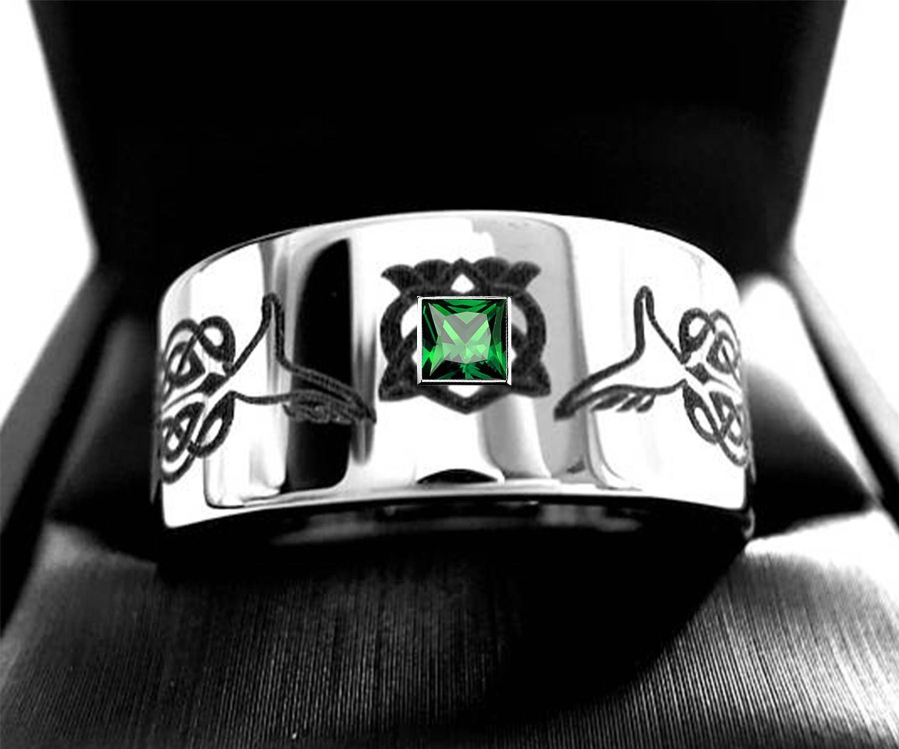 Claddagh Wedding Bands Celtic Wedding Band Men's Women Etsy