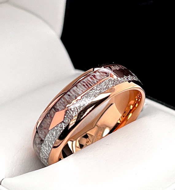 Rose gold antler ring deals