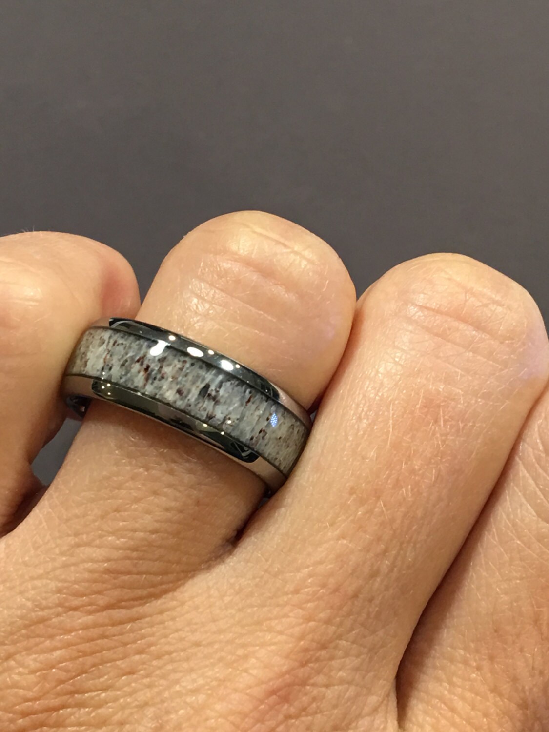 Antler Ring Tungsten Ring Tungsten Wedding Band Mens Engagement Rings Promise 