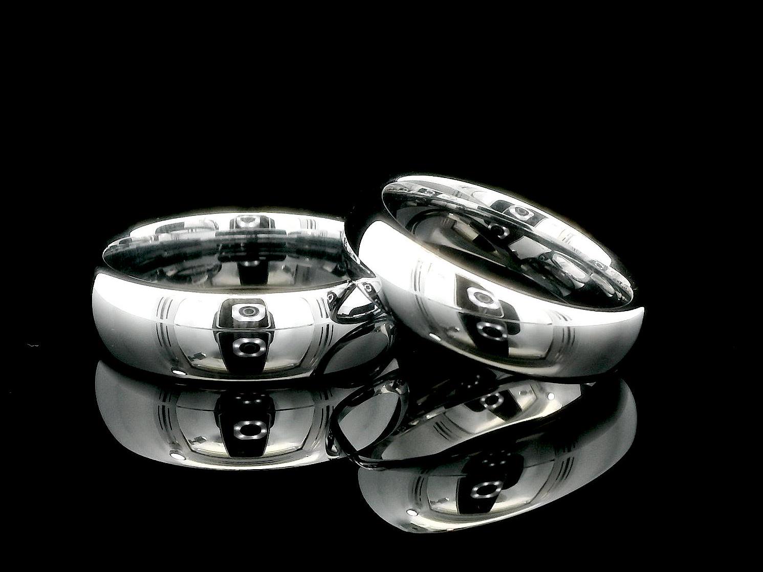 YAHOYA 2mm 4mm 6mm 8mm Carburo Di Tungsteno Anello In Acciaio - Foto 2