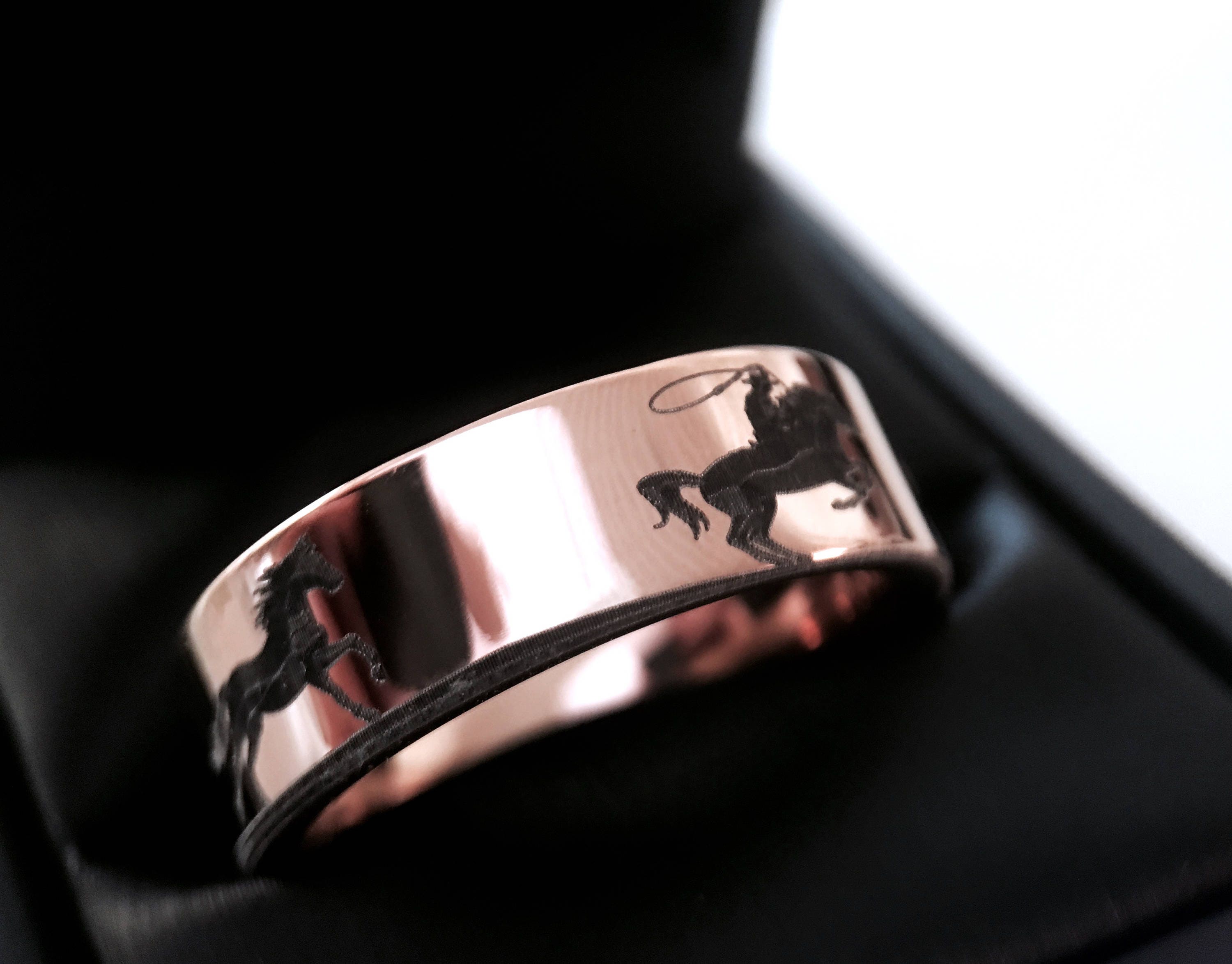 Wedding Bands Horses Jewelry Horses Rings Mens Wedding Etsy