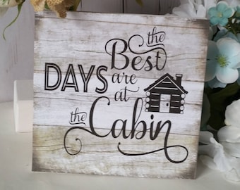 Cabin Wood Sign, Rustic Country Home Decor