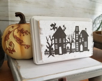 Halloween coffee barsign, farmhouse Halloween sign, tiered tray halloween signs, Halloween tray sign, Halloween coffee sign