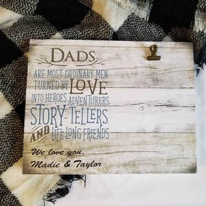 You're the dad everyone wishes they had, wood Dad frame, Father's Day gift, Dad birthday gift, new dad gift, Father's Day frame image 1