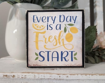 Lemon Decor Sign: Farmhouse Tiered Tray Decor