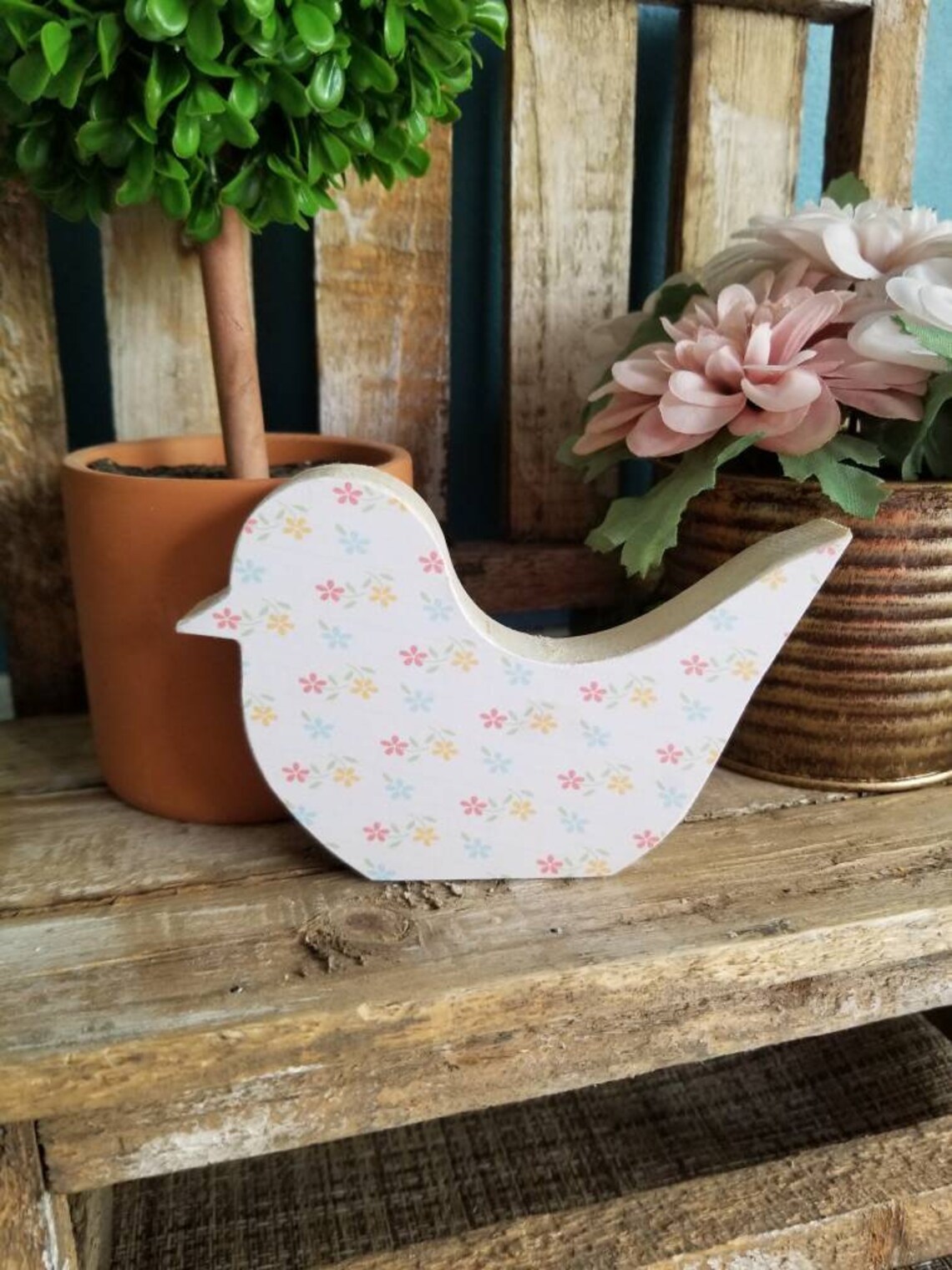 Farmhouse Wood Bird Cutout Wooden Butterfly Spring Tiered - Etsy