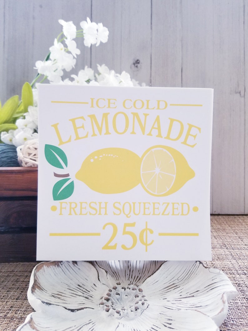 Lemon Decor Lemon Sign Kitchen Decor Kitchen Sign Lemonade Etsy
