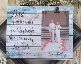 Father of the Bride  frame,  personalized wedding picture frame, Father of groom gift, Father in law gift, personalized wedding frame
