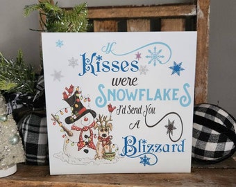 If Snowflakes were Blizzards sign, Snowman Tiered Tray Christmas Decor Signs, Winter Tiered Tray Signs, Winter Christmas Wood Signs