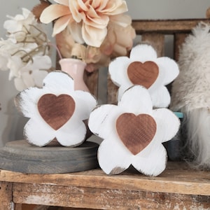 Wood Daisy, Wood Flower Cutout, Spring Flowers, Spring Farmhouse Decor ...