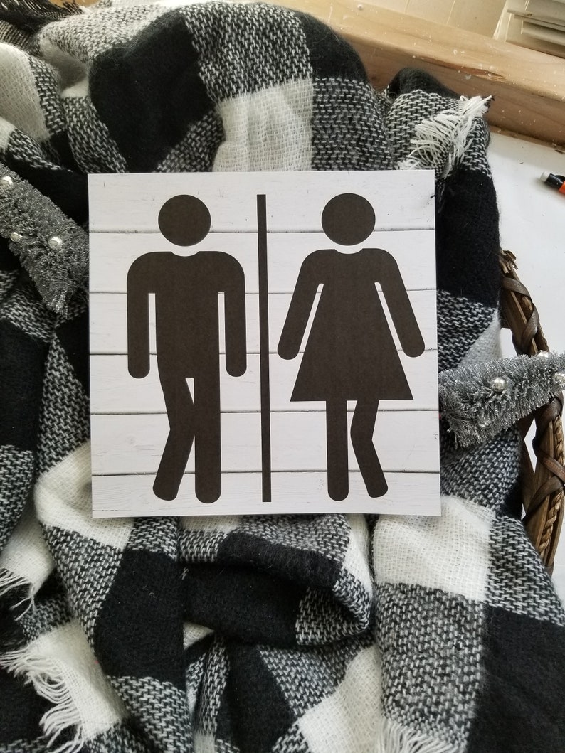 Bathroom people sign Funny bathroom signs boys bathroom | Etsy
