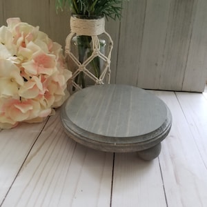 Hand Painted Wood Farmhouse Riser, Mini Plant Stand, Distressed Decor