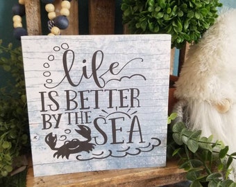 Life is Better by the Beach Wooden Beach signs, Beach Decor, Beach House Sign, Beach House Decor, Beach Cottage Decor, coastal sign