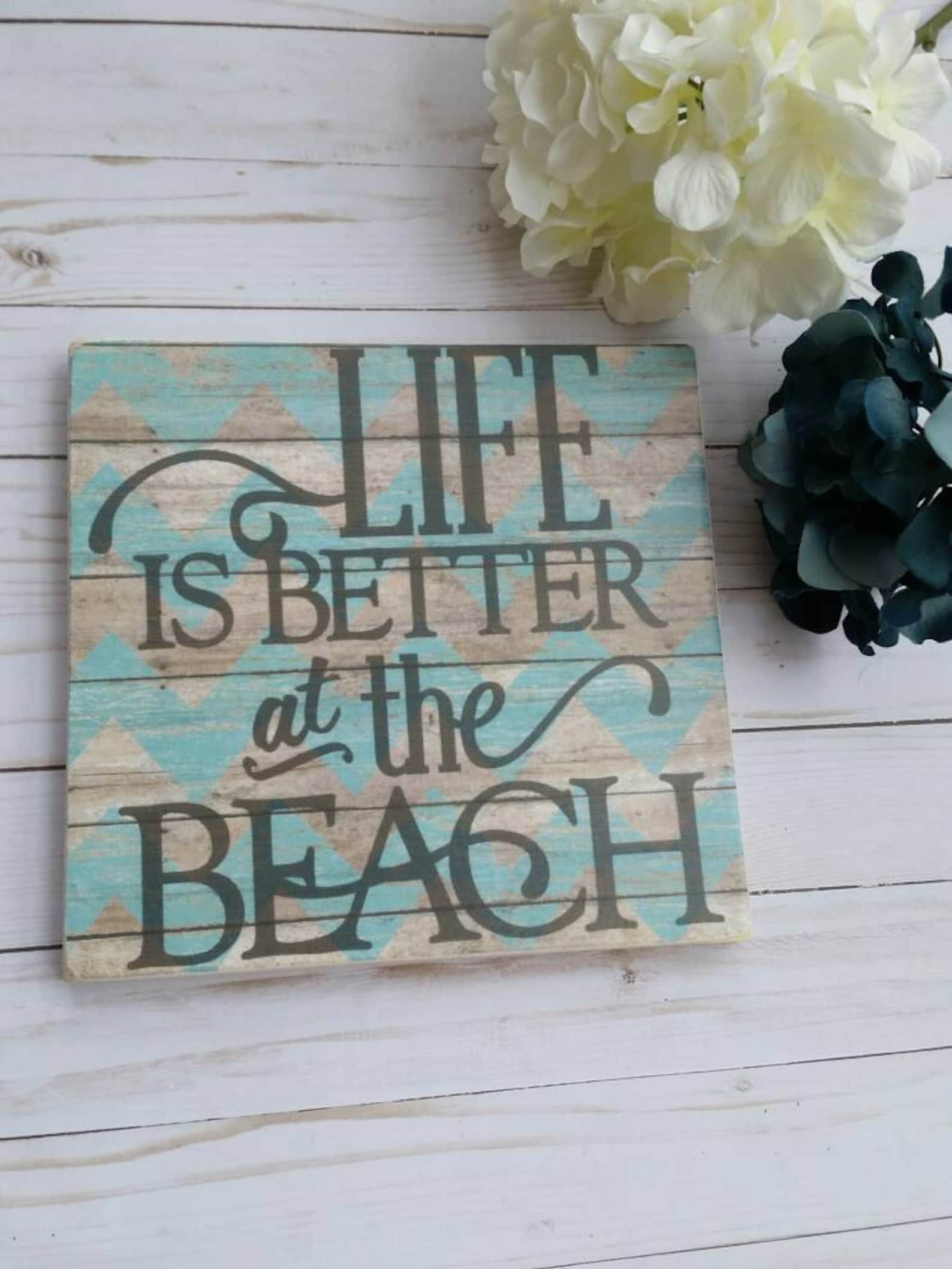 Life is Better at the Beach Sign Beach Decor Beach Living - Etsy
