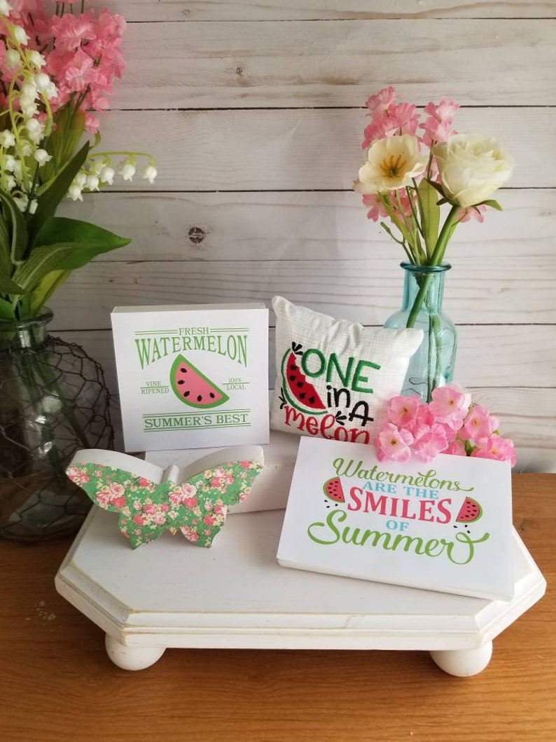 Watermelon Sign Wood Watermelon Decor Watermelon Kitchen Etsy
