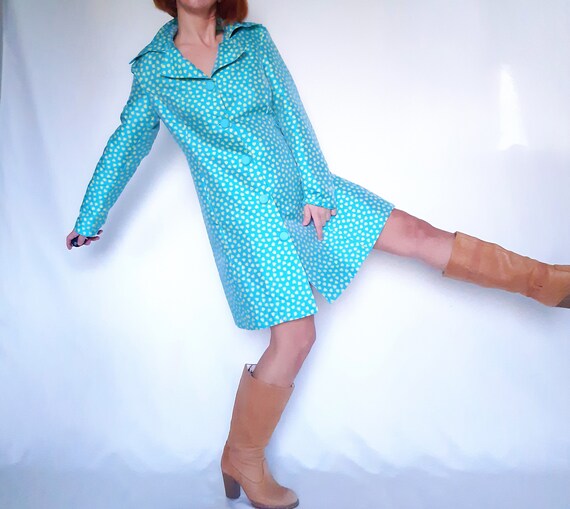 Coat dress, Italian vintage dress, overcoat dress,