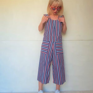 Women's Striped jumpsuit,striped overalls,women's overalls,women's jumpsuit,jumpsuit,overalls,summer overalls,women's loose overalls image 7