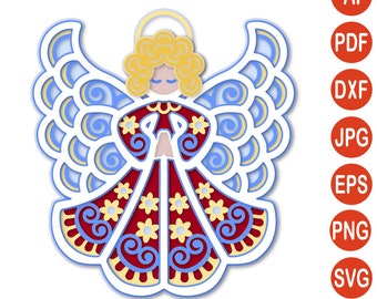 Download Mandala Angel Svg Etsy