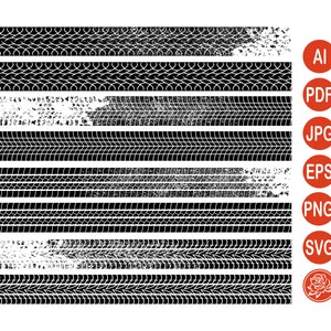 Car Tire File For Print, Tire Tracks Wall SVG, Track From Car Snowy Road, Tire Track Grunge, Road Clip Art Silhouette PNG, Car Tire Imprint