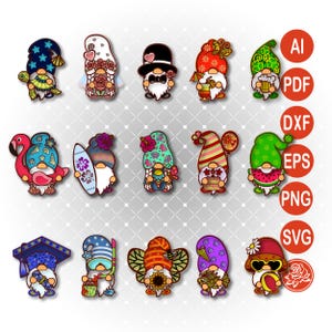 Layered Gnome SVG Bundle | DIY Paper Cutting Collection