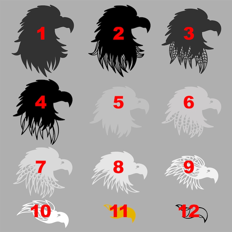 Download Clip Art Bald Eagle Dxf Files For Cricut Silhouette Eagle 3d Layered Mandala Svg Art Collectibles