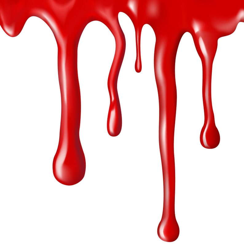 Dripping Blood Red Border and Frames for Decoration PNG Paint | Etsy