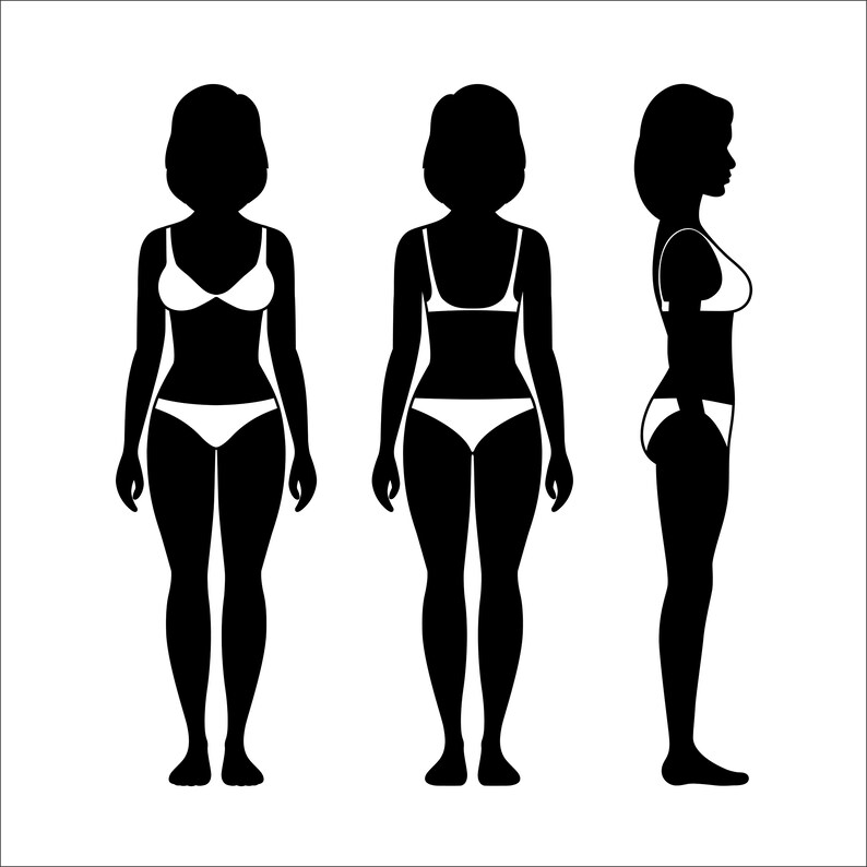 Model girl vector for cutting SVG Female silhouette ...