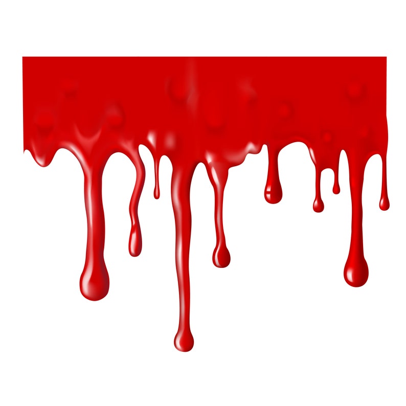 Dripping Blood Red Border and Frames for Decoration PNG Paint - Etsy
