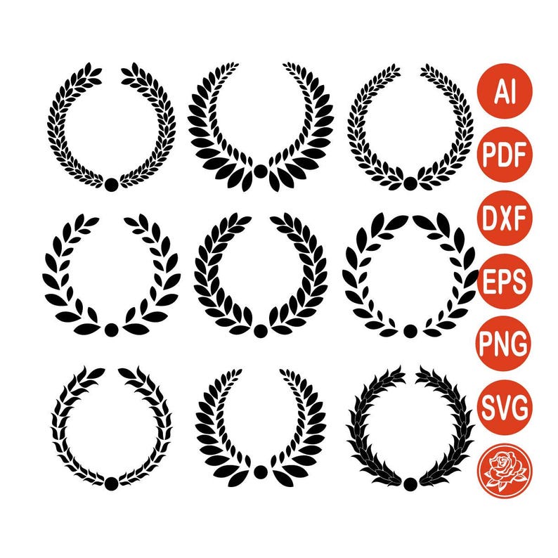 Laurel Wreath SVG Files for Cricut - Etsy Australia