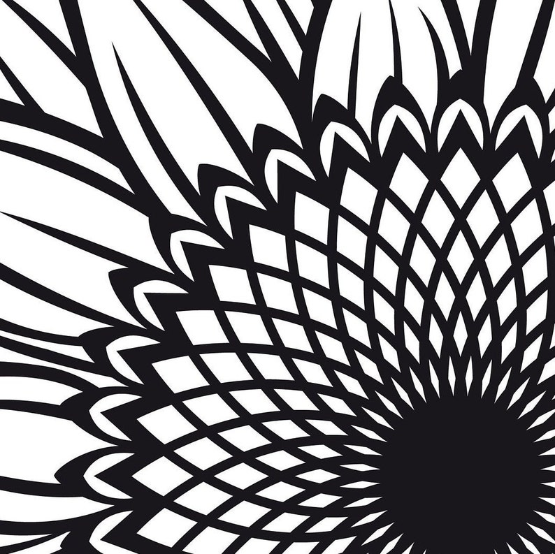 Download Split Sunflower for Design SVG File Half Flower PNG ...