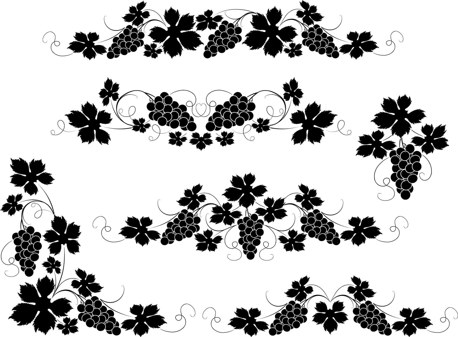 Vine SVG Grape Leaves SVG Grapevine Grape SVG Grape Etsy UK