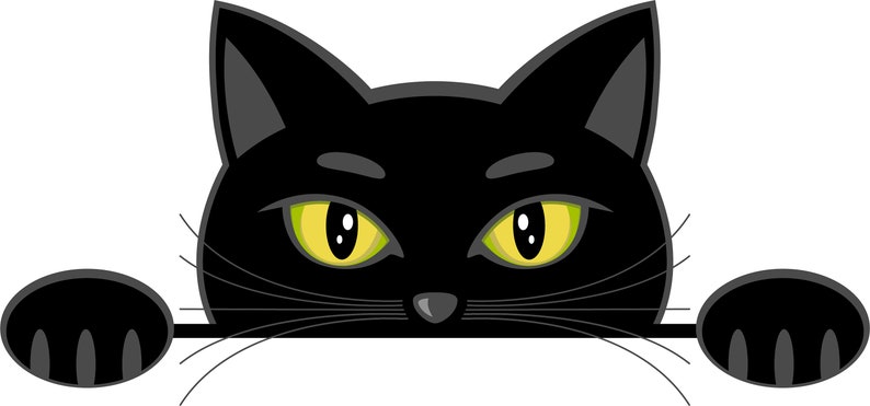 Download Cats SVG Peeping Black Cat Cut File for Cricut Silhouette ...